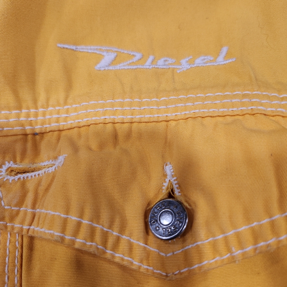 Vintage Diesel Italian Made Mens BomberJacket Leather Collar In Size XL - Picture 3 of 16